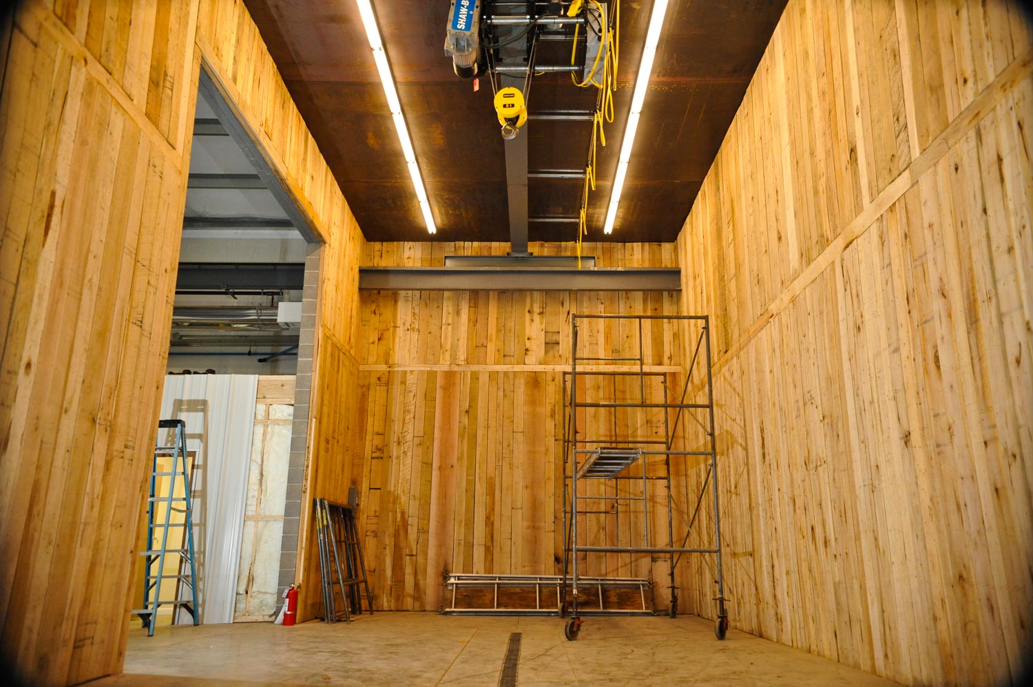 Oak lined Blast test room Angelo's Landscape Supply Co.