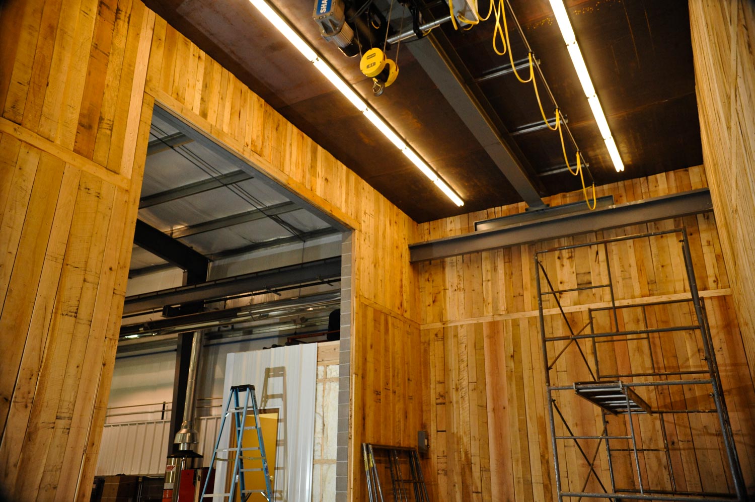 Oak lined Blast test room Angelo's Landscape Supply Co.