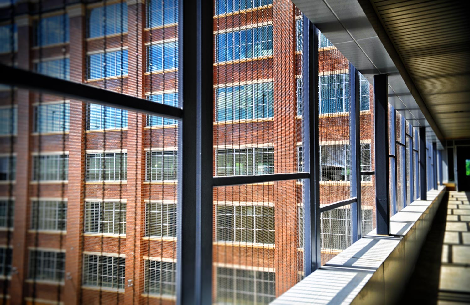 Close up photograph of screen of walk way Bakery Square